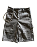 WASHED LEATHER SHORTS